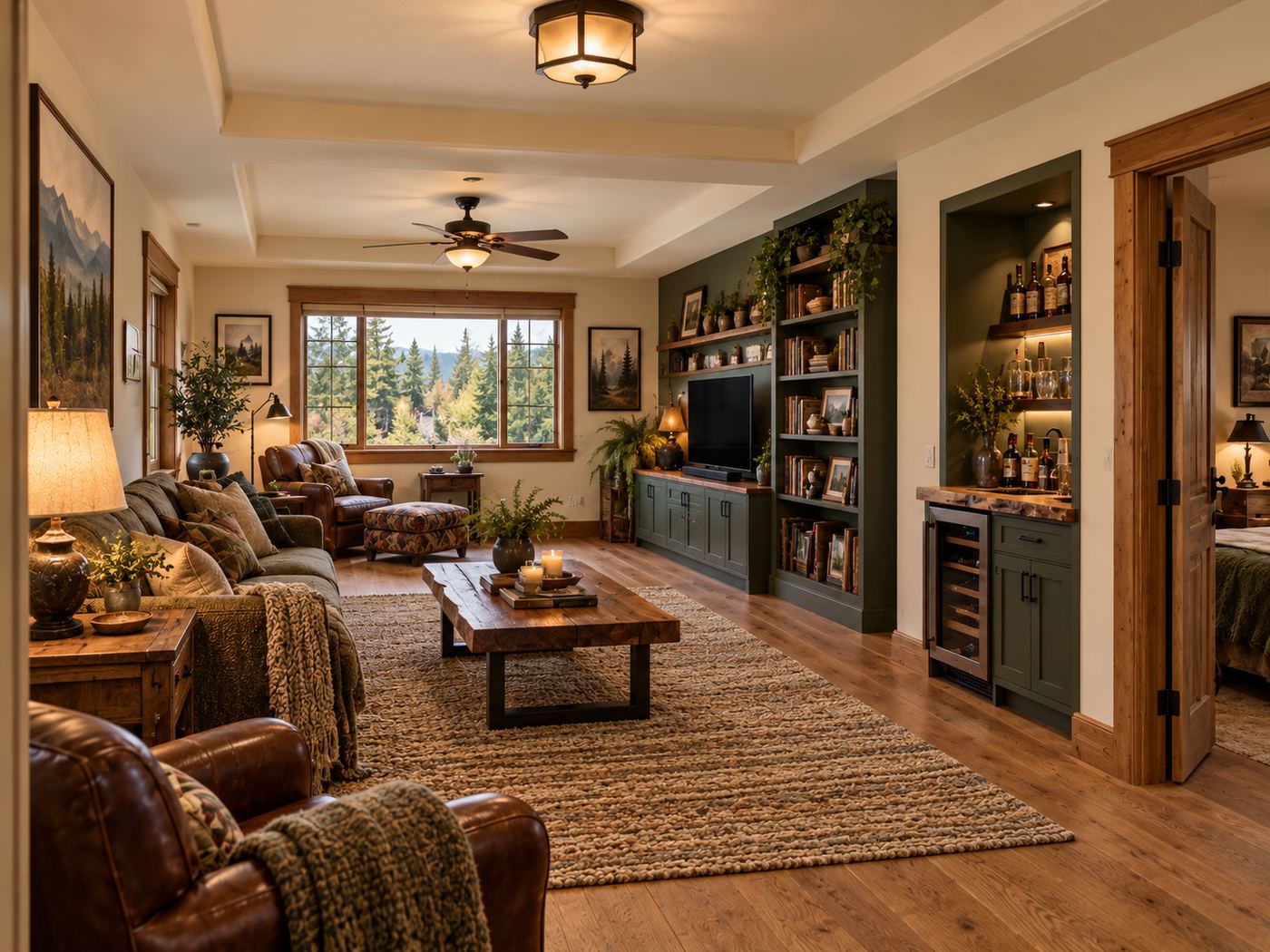 Common area after remodel, Edgewood Woodland Home