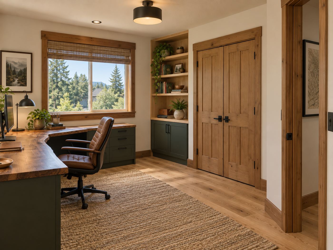 Office after remodel, Edgewood Woodland Home