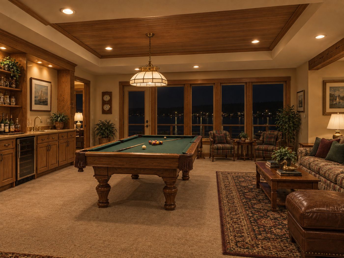 Recreation room before remodel
