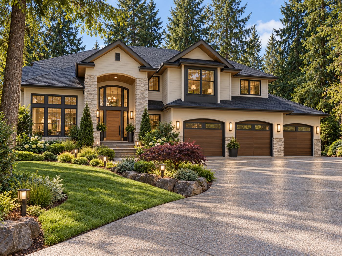 Exterior after remodel, Gig Harbor Modern Home