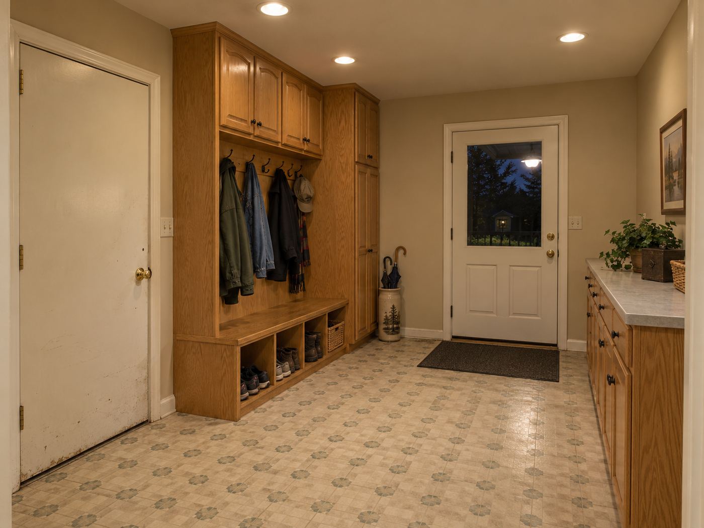 Mudroom before remodel