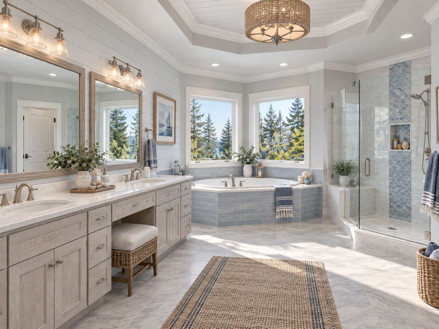 Bathroom after remodel, Gig Harbor Weekend House