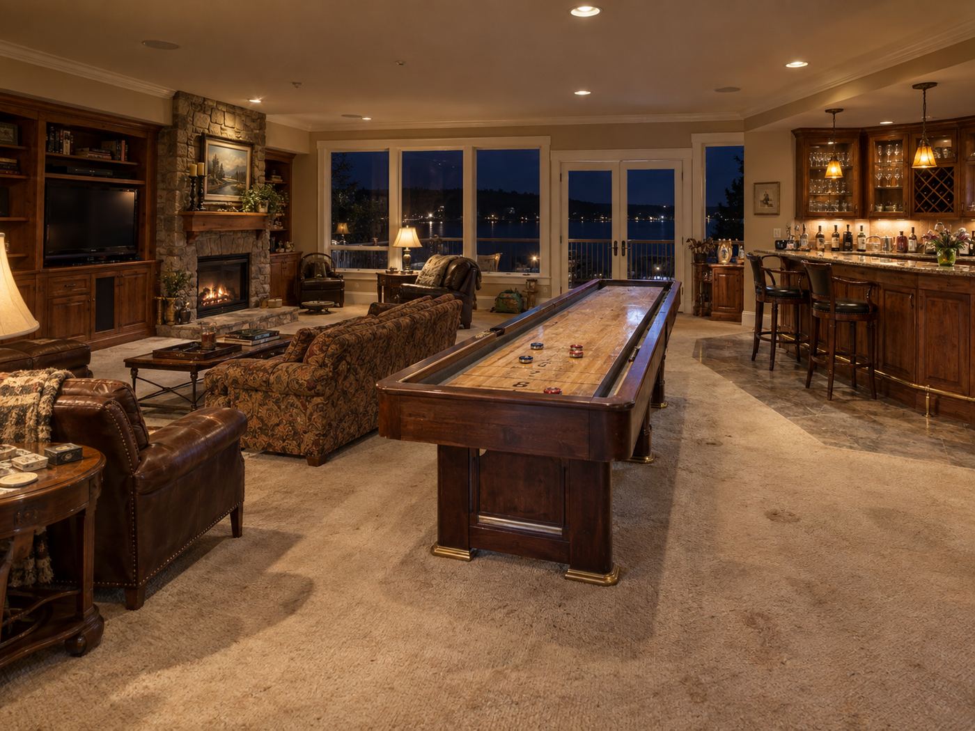 Recreation room before remodel