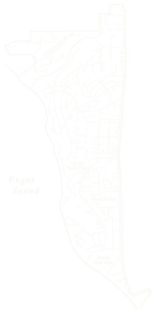 Line map of Normandy Park, Washington