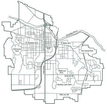 Puyallup street map