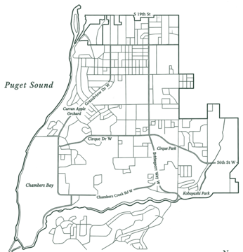 University Place street map