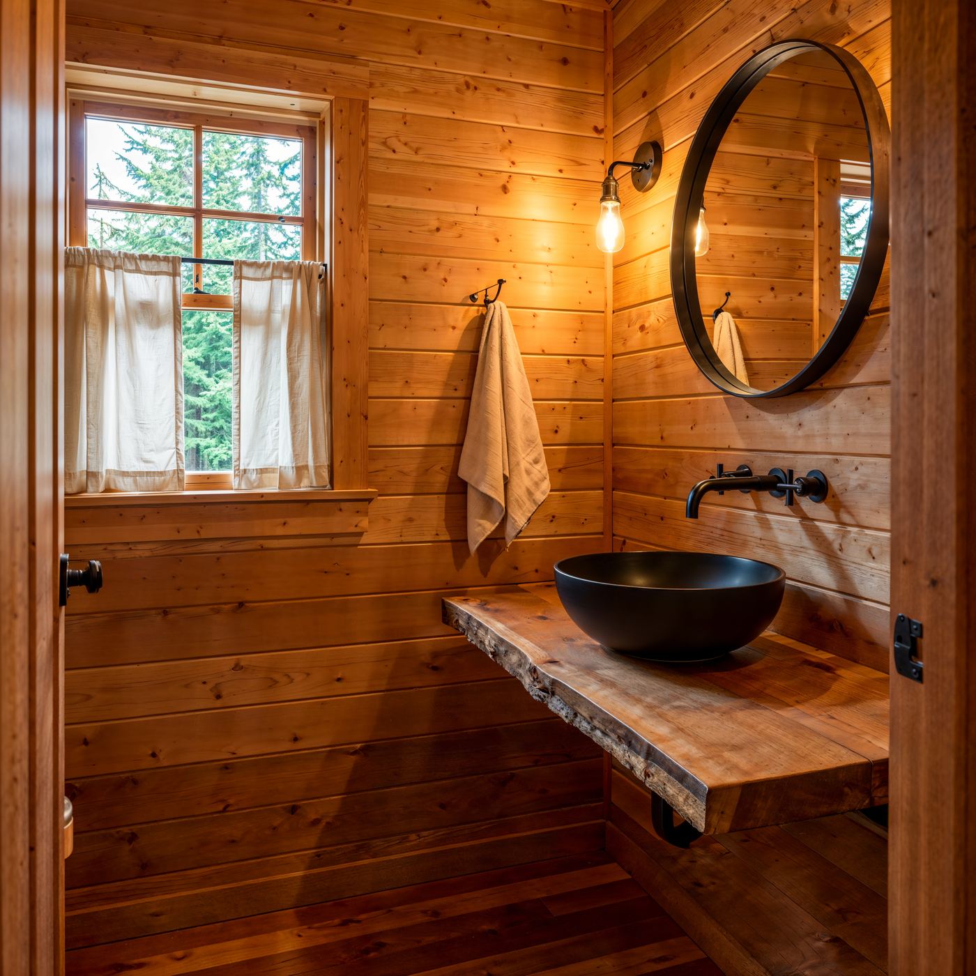 Half bath detail, Packwood Mt. Rainier Cabin