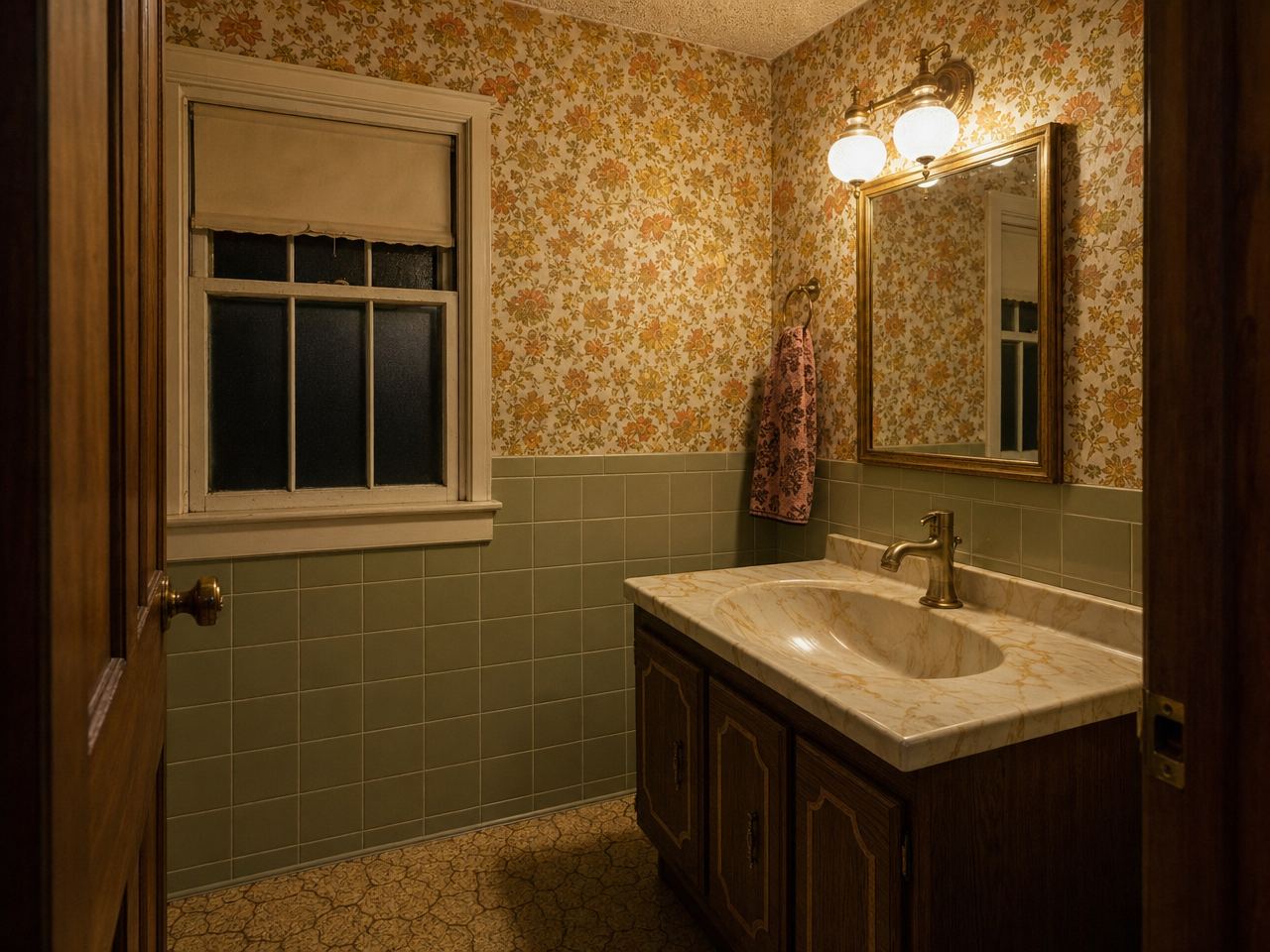 Half bath before remodel