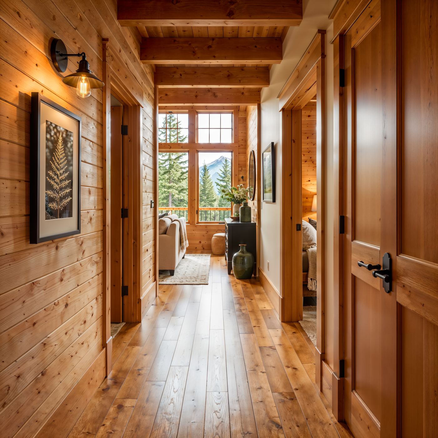 Hallway after remodel, Packwood Mt. Rainier Cabin